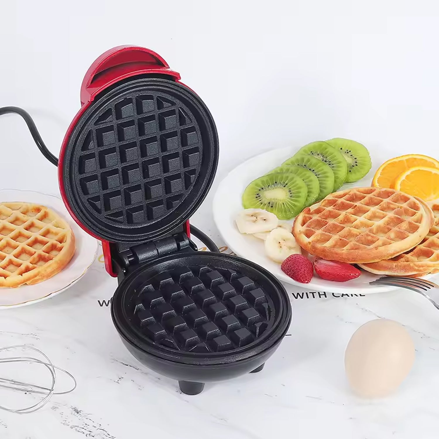 Mini Waffle Maker Machine Waffle Iron Home Appliances Kitchen Gift Easy To Clean, On-Stick Surfaces, Perfect Breakfast, Dessert, Sandwich, Pan Cakes, Paninis / Other Snacks Machine Mini Waffle Maker Machine Waffle Iron Home Appliances Kitchen Gift Easy To Clean, On-Stick Surfaces, Perfect Breakfast, Dessert, Sandwich, Pan Cakes, Paninis / Other Snacks Machine